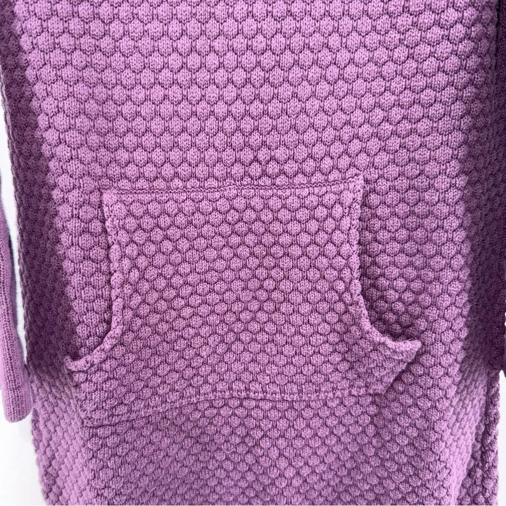 Peek Plum Knit Hoodie Sweater Dress